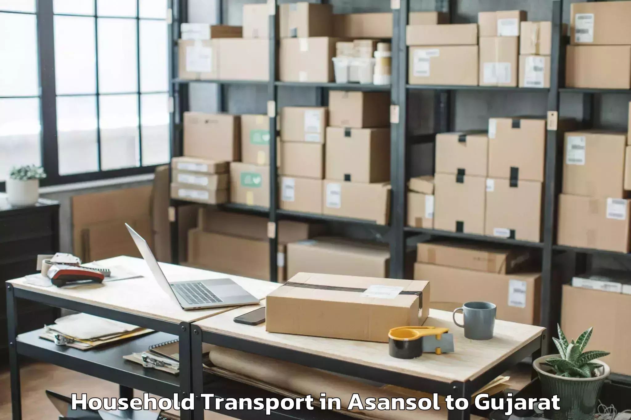 Affordable Asansol to Tharad Household Transport